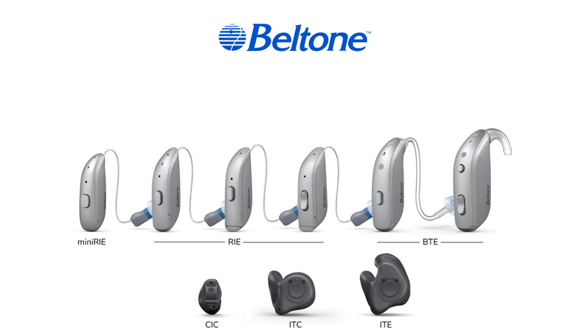 Beltone İşitme Cihazları ürün fotografları ve logo