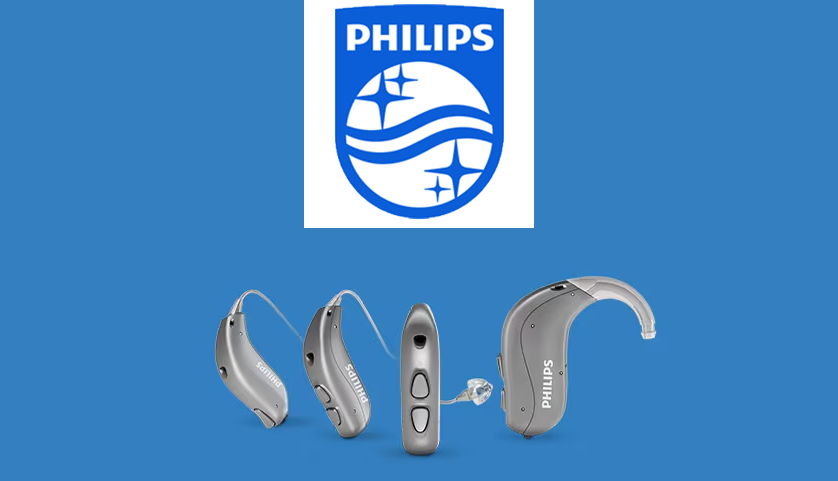 Philips İşitme Cihazları ürün fotografları ve logo